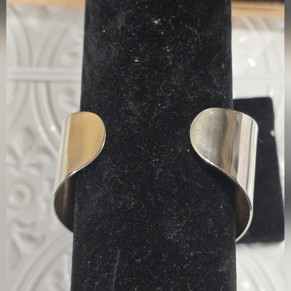 Millefiori Glass Bold Chunky Wide Bangle Cuff Stainless Steel Bracelet - Picture 6 of 13